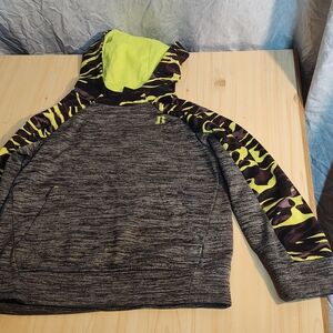 Russell Athletic Neon Yellow Gray Sweater